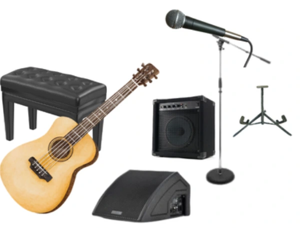 Acoustic guitar and amp