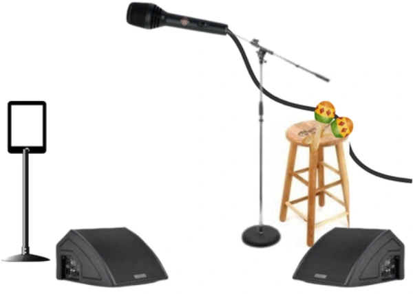 Microphone on stand